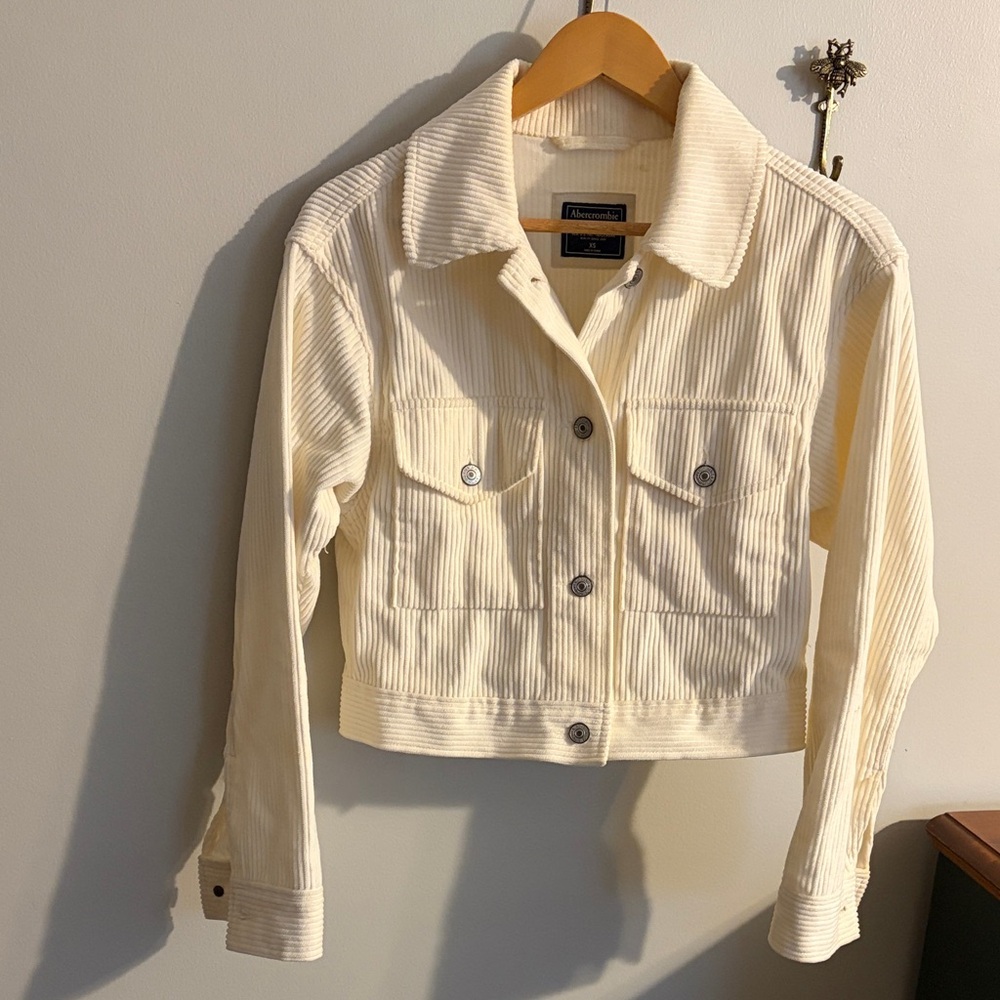 Abercrombie & Fitch Cream Jean Jacket